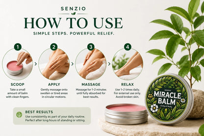 Senzio Miracle Balm™ - Soulagez l'Edème Rapidement